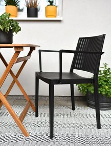 Plastové kreslo s podrúčkami HELSINKY (rôzne farby) olivová