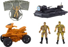 LEAN Toys Vojenská súprava: tank, vrtuľník, výsadkár, zvuky