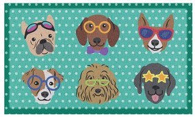 Rohožka 40x70 cm Dogs on Polka Dots – Artsy Doormats