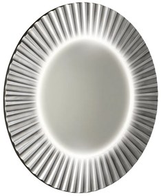 Sapho Sapho, PRIDE guľaté zrkadlo s LED osvetlením v ráme, priemer 90cm, strieborná, PD952