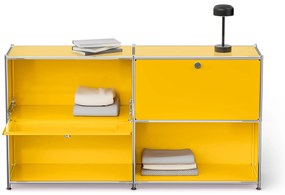Kovový regál »CN3« s výklopnými priehradkami, žltý