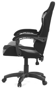 Autronic BONTEC Herné kreslo, synchrónny mechanizmus, čierna látka, KA-R209 GREY Farba: Čierna