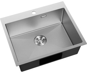 Mexen Solix, 1-komorový nerezový drez 600 x 500 mm, brúsena oceľ, vzor voština, 6408601000-01HC