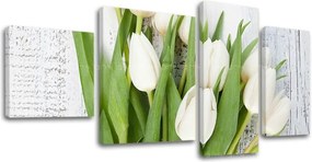 Obraz na plátne 4 dielny KVETY KV036E40 - 130x70 cm