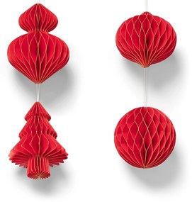 Ozdoby na vianočný stromček, 4-dielna súprava