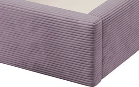 Posteľ Inez 180x200 cm, púdrovo fialová štrukturovaná látka