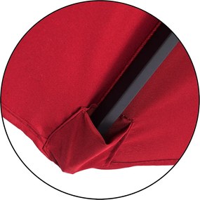 Zahradní slunečník Amana s LED osvětlením 307 cm červený