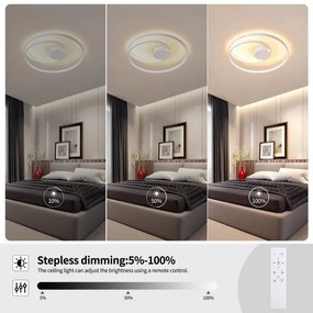 Brilagi - stmievateľné stropné svietidlo TWISTER LED/48W/230V priemer 50 cm biele + DO