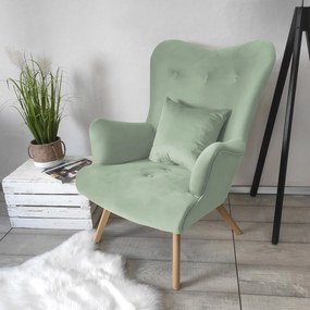 Kreslo v škandinávskom štýle na nožičkách Blanco, Farby: Magic Velvet 2227