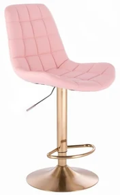 LuxuryForm DESIGN Barová stolička PARIS na zlatom tanieri - ružová