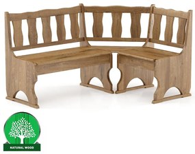 Rohová lavica borovica NR101-150x86x110 dub