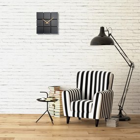 Drevené hodiny HARMONY 30 cm - čierne