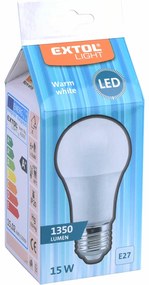 Extol Light žiarovka LED klasická 15W 1350lm E27 teplá biela