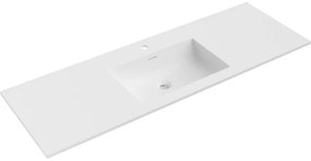 Mexen Otis, umývadlo na zapustenie 141 x 46,5 cm, biela matná, 25181401
