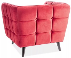 Sametové křeslo Castello bordó/wenge