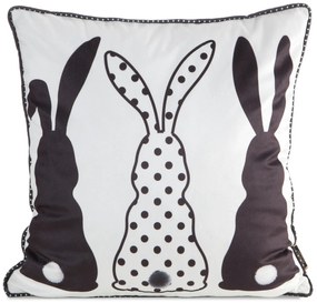 VEĽKONOČNÁ DEKORAČNÁ OBLIEČKA NA VANKÚŠ EASTER04 45X45 CM VZOROVANÁ