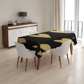 Sablio Obrus Zlaté srdiečka - 90x90 cm