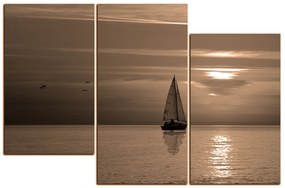 Obraz na plátne - Loď pri západe slnka 1247FD (120x80 cm)