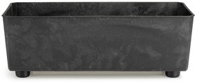 PLASTOVÝ KVETINÁČ SALVIA 37,5X17 CM IMITÁCIA BETÓNU ČIERNA