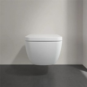 VILLEROY &amp; BOCH Venticello závesné WC s hlbokým splachovaním bez vnútorného okraja, 375 x 560 mm, Stone White, s povrchom CeramicPlus, 4611R0RW