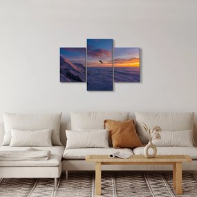 Obraz pri západe slnka, Mt. blanc (90x60 cm)