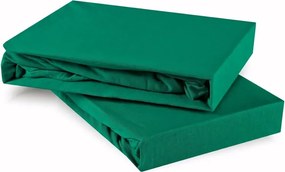 Plachta posteľná tmavozelená jersey EMI, Detská plachta 70x140