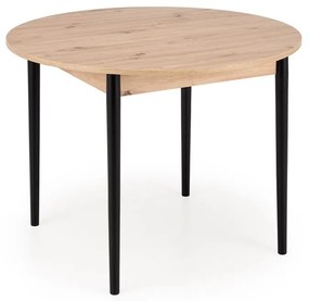 Rozkladací jedálenský stôl Pivot 102/141 cm dub artisan/čierny buk