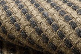 Koberec JUTE 3652 so strapcami čierny / béžový