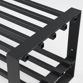 Čierny kovový stojan na topánky Rumo – Spinder Design