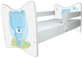 Raj posteli Detská posteľ  " Modrý Medvedík " DLX biela