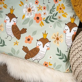 4Home Detské bavlnené obliečky do postieľky Owlet, 100 x 135 cm, 40 x 60 cm