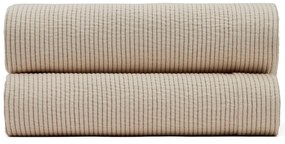 Béžový bavlnený pléd na dvojlôžko 180x250 cm Bedar – Kave Home