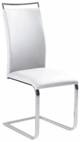 Kondela Jedálenská stolička BARNA NEW, ekokoža biela/chróm