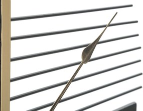 Kovové nástenné hodiny Stick 60 cm čierne/zlaté