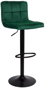 JAKS Barová stolička arako black velvet zelená