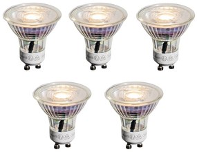 Sada 5 čírych LED žiaroviek GU10 50mm 3,5W 330 lm 3000K