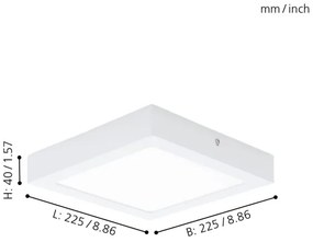 Eglo 94078 - LED stropné svietidlo FUEVA 1 LED/16,44W/230V