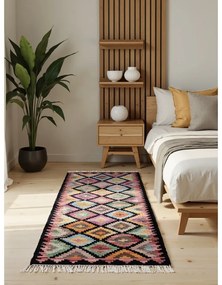 Obojstranný ručne tkaný vlnený behúň 60x190 cm Kamal Zara – Nouristan