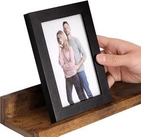 Sada 3 ks nástenných políc TAYLOR 38x10 cm, rustikálne hnedé