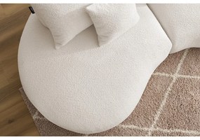 Biela pohovka z textílie bouclé 260 cm Saint-Germain – Bobochic Paris