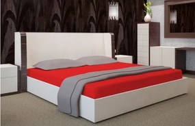 Červená napínacia plachta na posteľ Šírka: 140 cm | Dĺžka: 200 cm