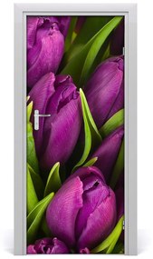 Fototapeta samolepiace fialové tulipány 75x205 cm