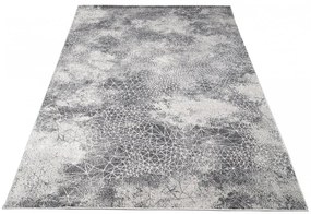 Sivý dizajnový koberec s jemným vzorom Šírka: 60 cm | Dĺžka: 100 cm