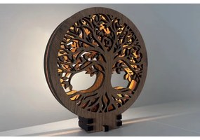 Li-Go 23648/DUB2 - LED stmievateľná stolová dekorácia LED/12W/230V 30x31 cm dub