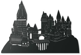 drevko Detská nálepka na stenu Rozprávkový hrad Rozmer obrazu: 30 x 44,5 cm, Farba dekorácie: Čierna
