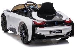 RAMIZ ELEKTRICKÉ AUTÍČKO BMW i8 - NELAKOVANÉ - BIELE  - 2x35W MOTOR - 1x12V4,5Ah - BATÉRIA - 2022