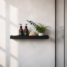 Rea Rea, kúpeľňová polica 60cm, SF04, čierna matná, REA-06004
