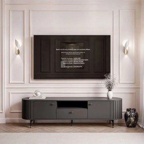 TV STOLÍK LANDRY PRESTIGE ČIERNY 180 cm