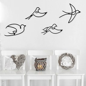 Nástenná kovová dekorácia Hope čierna