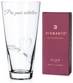 Dekorant Kónická váza pre pani učiteľku zdobená Swarovski kamienkami Romance 25 cm